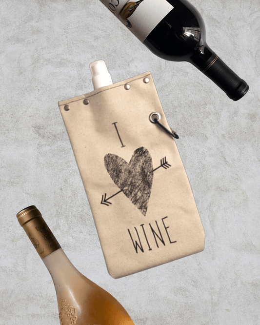 I Heart Wine - Canvas Canteen 750ml