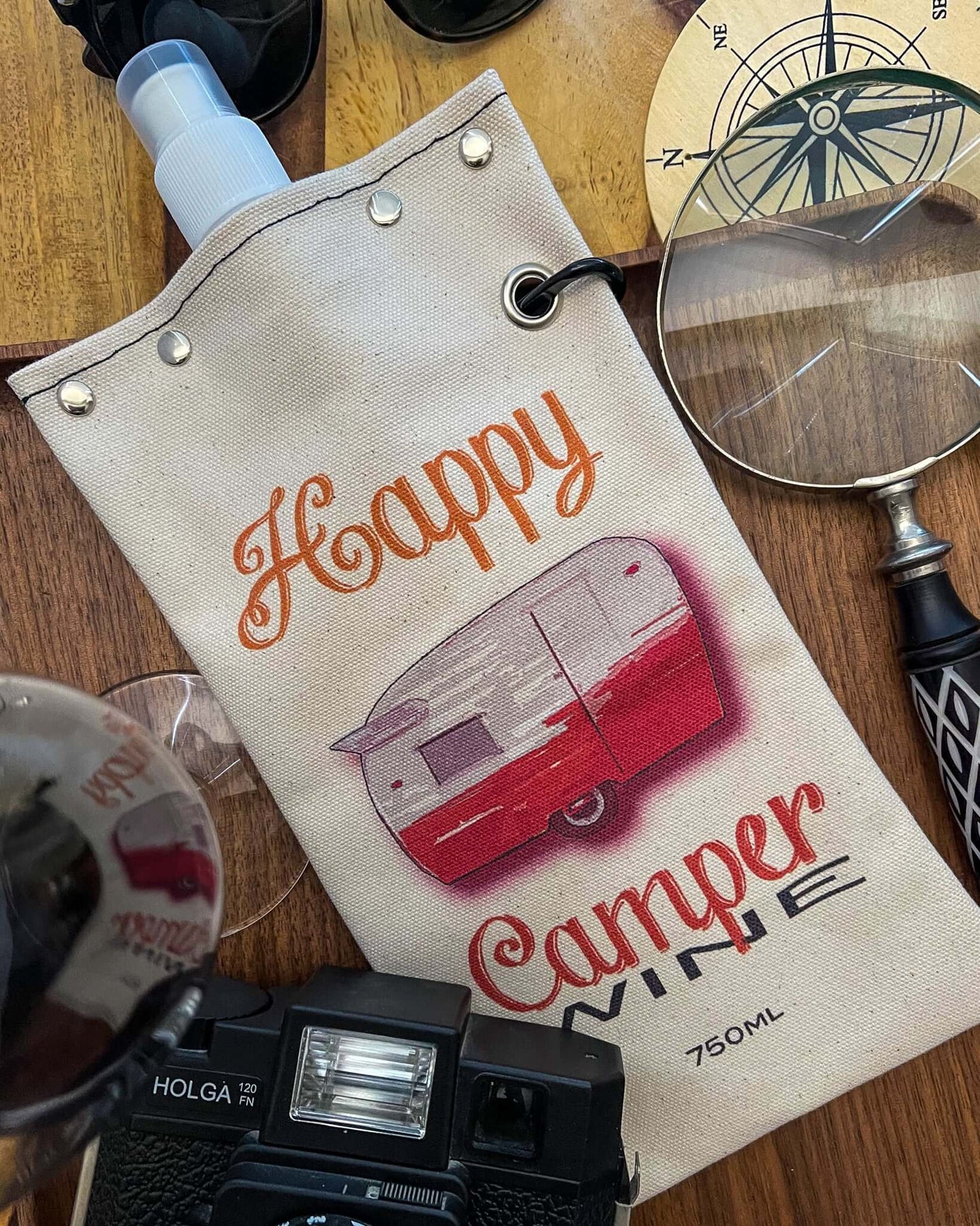 Happy Camper - Canvas Canteen 750ml