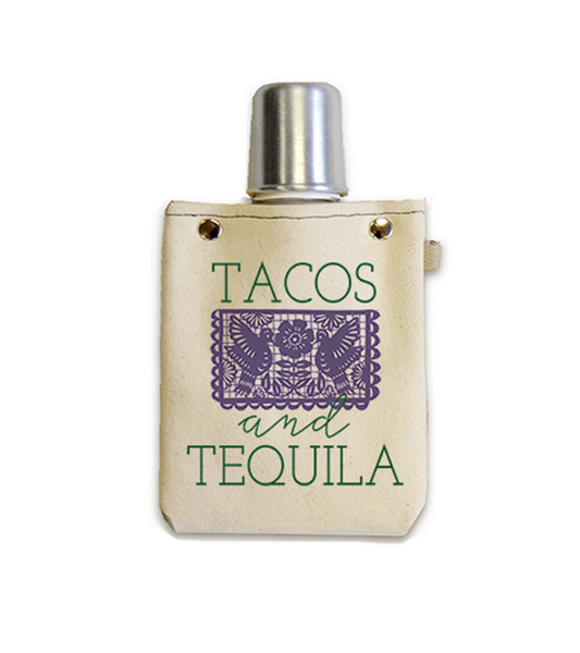 Tacos & Tequila - Canvas Flask 120ml